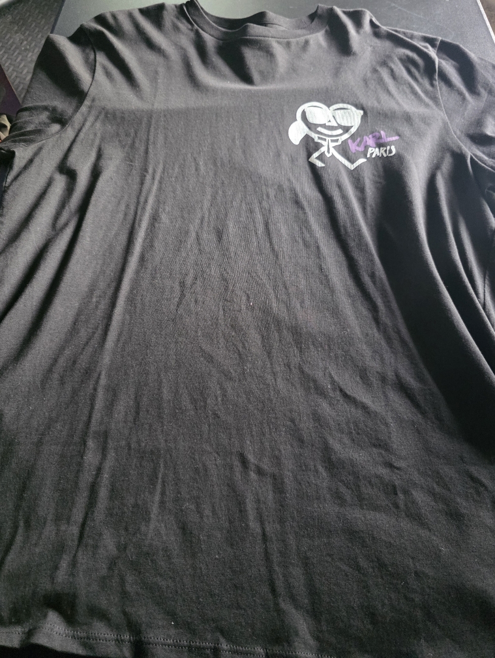 nwt karl lagerfeld mens t-shirt size large-black